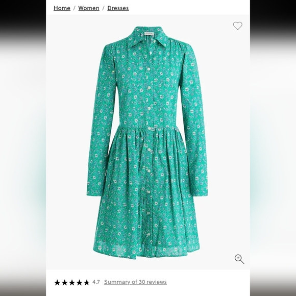 J. Crew Factory Paisley Dress with Pockets 4 - Picture 3 of 10